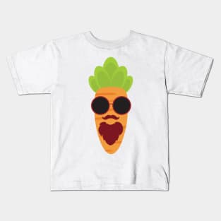 Carrot with Moustache Kids T-Shirt